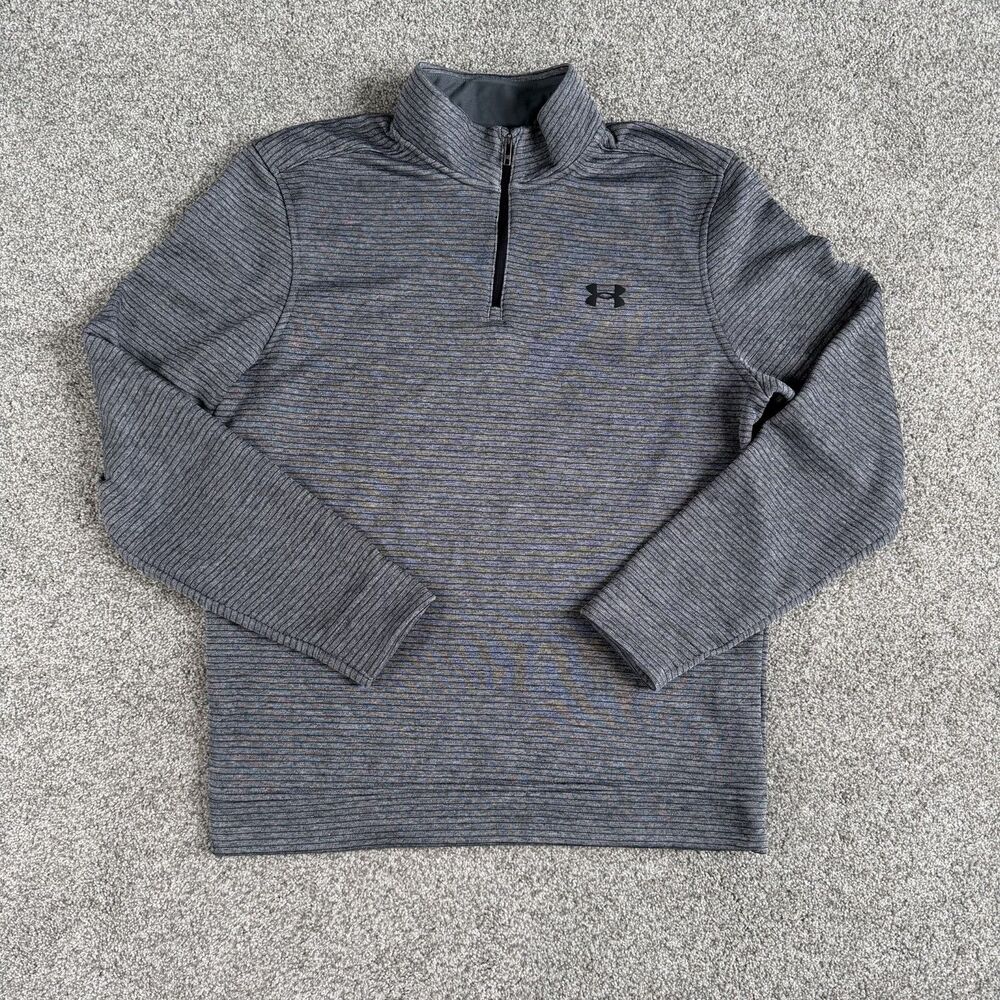 Under Armour Golf Storm Sweater Fleece 1/4 Zip Pullover Men’s Gray Size Medium